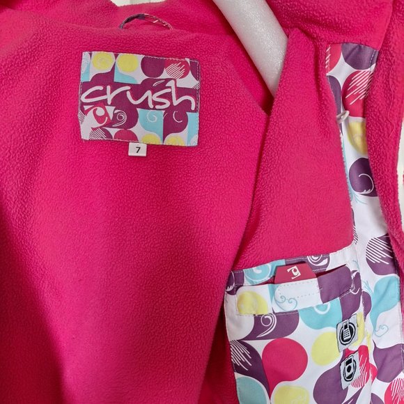 Crush Girls Size 7 Lined Rain Jacket - Picture 3 of 3